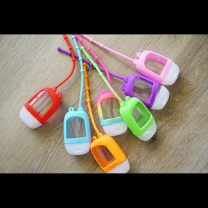 Hand Sanitizer holders with bottles - set of 7